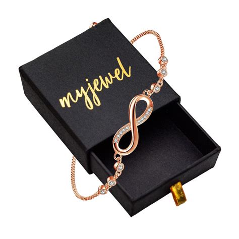 Adjustable Infinity Bracelet with Cubic Zirconia - Simple & Elegant Cr ...