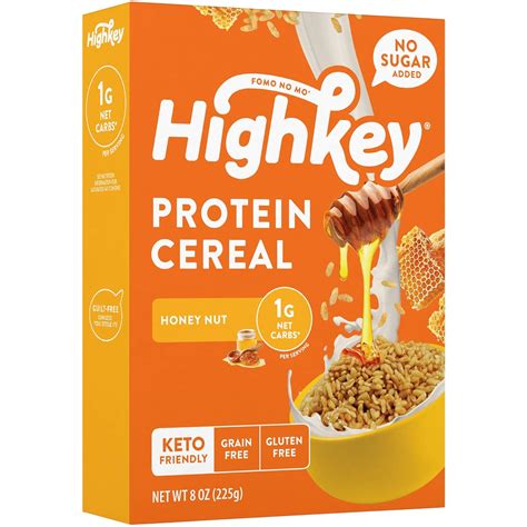 Amazon.com: HighKey Healthy Gluten Free Cereal - Honey Nut Protein ...