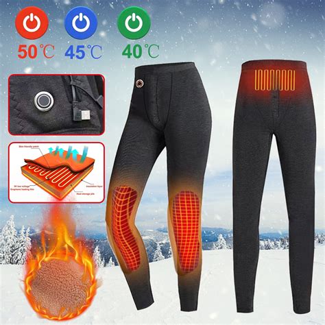 YATLTE Heated Pants for Men, Heated Base Layer Pants, Battery & Charger ...