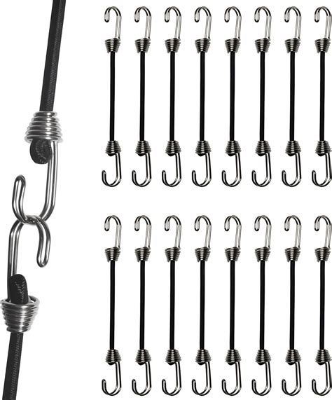 YELIER Mini Bungee Cords with Hooks. Small Bungee Cords with Hooks ...