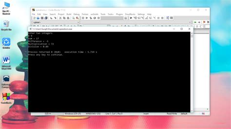 Image result for Example of C Language Program with Output in Code Blocks