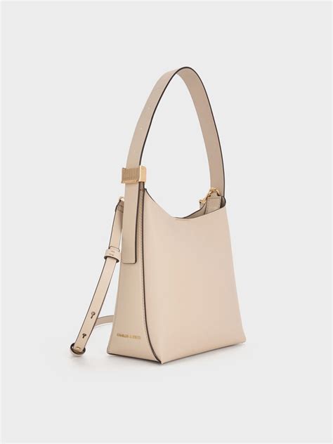 Edna Bucket Bag - Oat - CHARLES & KEITH IN