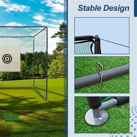 Akucvor 10X10X10FT Outdoor Golf Net Cage Metal Frame Hitting India | Ubuy