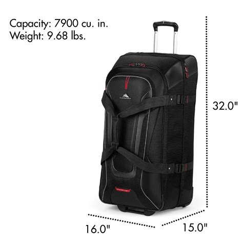 High Sierra AT7 Upright Wheeled Rolling Duffel Bag, Black, 32-Inch ...