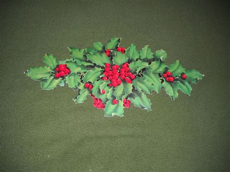 Holly Die Cut Decoration - Vintage 1970