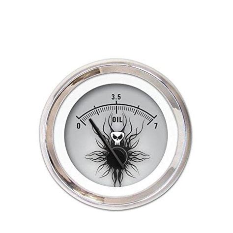 Aurora Instruments 5668 Skull Series Metric Oil Pressure Gauge (Black ...