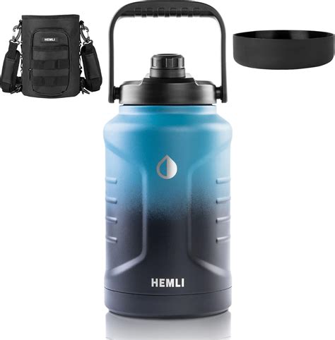 Amazon.com: HEMLI One Gallon Water Bottle Insulated, 128 oz Insulated ...