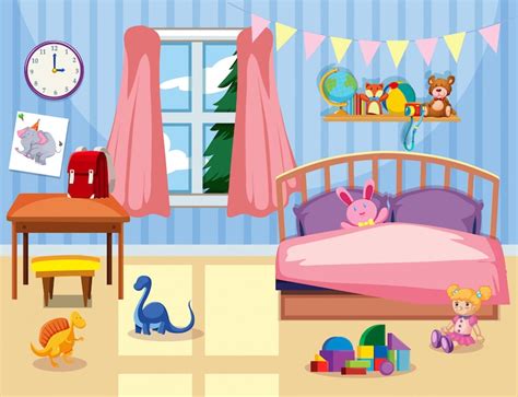 Interieur Chambre Enfants - Vecteurs : téléchargez gratuitement des ...