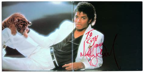 Lot Detail - Michael Jackson ''Thriller'' Album Signed -- The ...