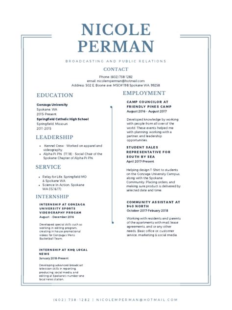 Image result for Entry Level PR Resume