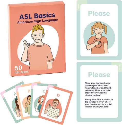 Amazon.com: ASL Flash Cards - 50 American Sign Language Flash Cards for ...