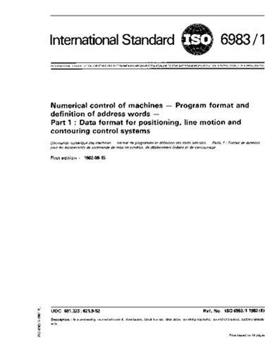 Buy ISO 6983-1:1982, Numerical control of machines - Program format and ...