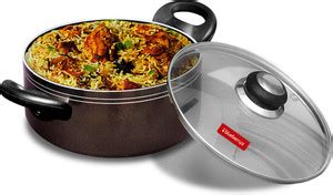 BlueBerry's 2.5L 20cm Nonstick Induction Based Biriyani Pot with Glass ...