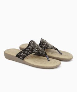 Bata EMBELLISHED THONG Women Casual - Buy Black Color Bata EMBELLISHED ...