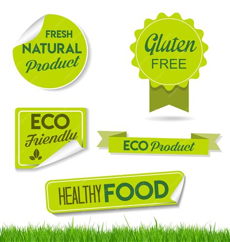 Premium Vector | Healthy natural food labels organic tags