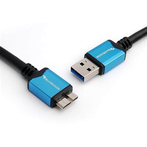 BlueRigger SuperSpeed USB 3.0 (Type A Male to Micro-B) Cable (3 Feet ...