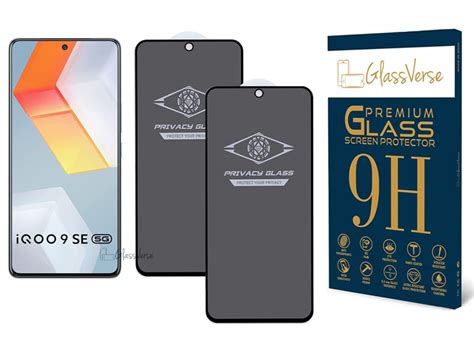 GlassVerse Ultra Privacy Tempered Glass For Vivo Iqoo 9 Se 5G(Pack Of 2 ...