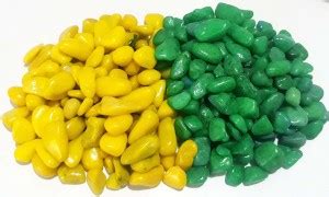 UNIQ WORLD WIDE Yellow and Green, B Size Pebbles for Garden Decor Plant ...