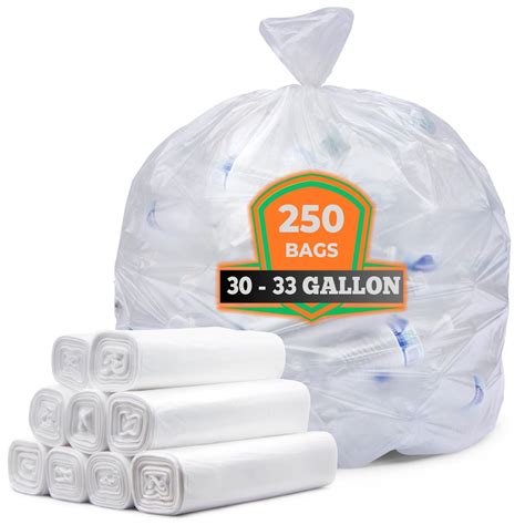 Snapklik.com : 30-33 Gallon Clear Trash Bags Heavy Duty