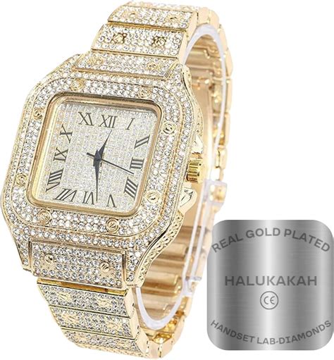 Fake gold watch with diamonds online