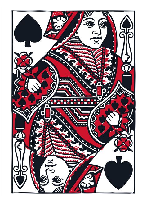 Queen Of Spades Card Queen Spades Card Stock Illustrations – 4,030