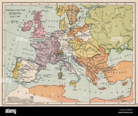 EUROPE 1812: French Empire. Helvetian Republic. Rhine Confederation ...
