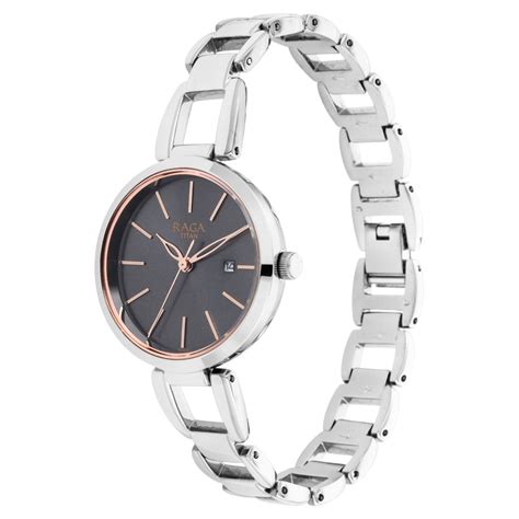 Buy Online Titan Raga Viva Grey Dial Analog with Date Silver Metal ...
