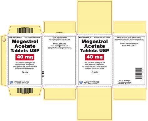 Megestrol Tablets - FDA prescribing information, side effects and uses