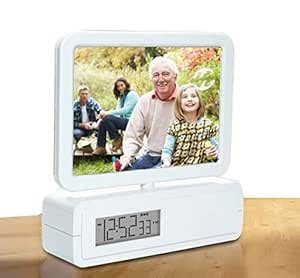 Clock Dual Photo Frame with Rotating : Amazon.in: Office Products
