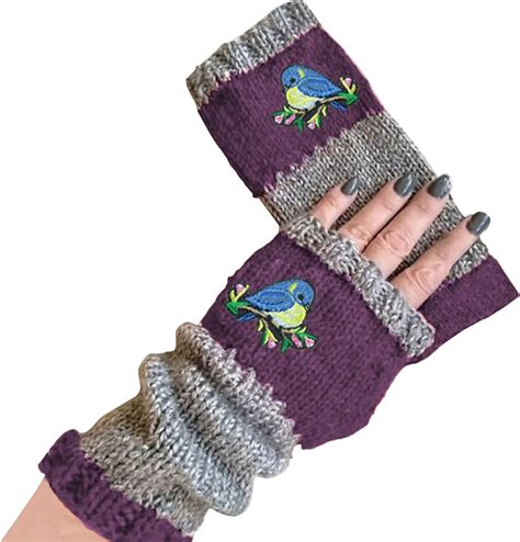 Womens Thermal Gloves Uk Winter New Ladies Fingerless Knitted Warm Half ...