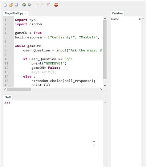 Image result for Magic 8 Ball Python Code