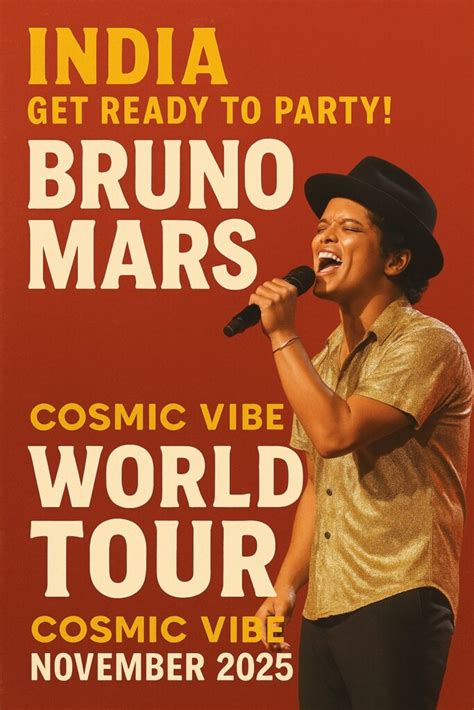 Bruno Mars Announces First-Ever India Tour in November 2025: A New Era ...
