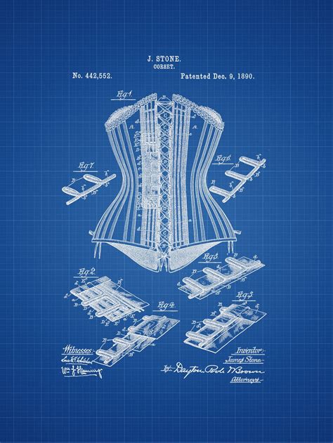Framable Patent Art the Original Poster Art Print Vintage Womens Corset ...