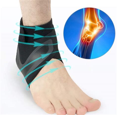 Ankle Brace Support Sleeve, Adjustable Breathable Elastic Anti-Sprain ...