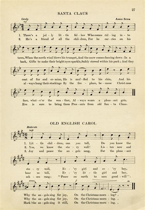 7 Best Free Printable Vintage Christmas Sheet Music PDF for Free at ...