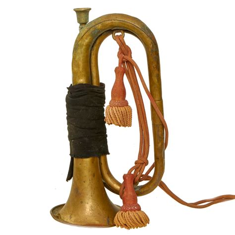 Original WWII Imperial Japanese Army Brass Bugle with Mouthpiece & Ora ...