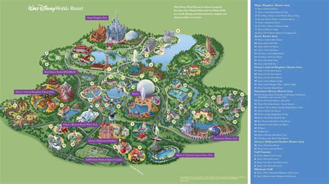 Walt Disney World Maps - Parks and Resorts | Disney world map, Disney ...