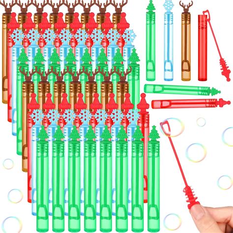 Amazon.com: Shappy 200 Pcs Christmas Bubble Wands, Mini Bubble Wands Bulk, Christmas Toys Gift ...