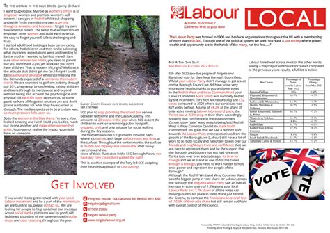 Labour Local Newsletter-Autumn 2022 - Reigate Constituency Labour Party