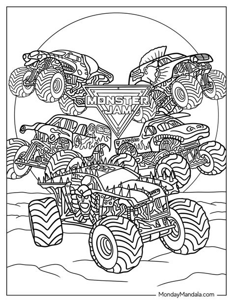 Zombie Monster Truck Coloring Pages - Printable Planet