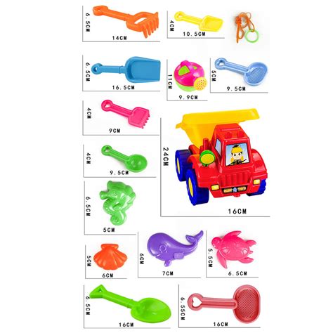 Buy Windfall Kids Beach Sand Toys Set Cartoon Mold Bucket Castle ...