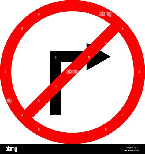 No right turn allowed Stock Vector Images - Alamy