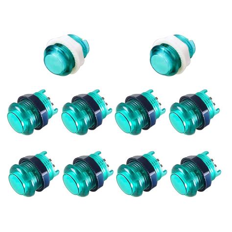 Buy Gamelec 8X 28mm 2X 24mm Arcade LED Illuminated Replacement Push ...