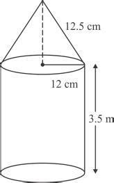 The interior of a building is in the form of a cylinder of base radius ...