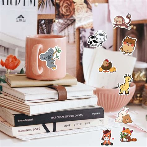 Buy 200pcs Cute Animal Stickers for Kids Water Bottle， Waterproof Vinyl ...