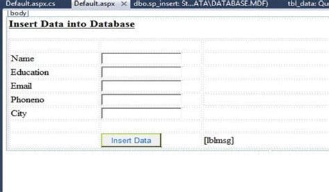 Image result for How to Insert a Data in Database Using Asp.net