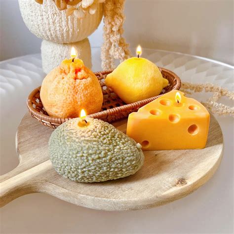 Fruit Shaped Candles | Handmade Scented Soy Candle | Decorative Cheese ...