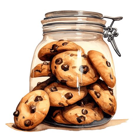 Chocolate Chip Cookie Jar Clipart
