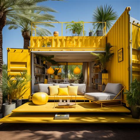 Yellow Shipping Container Home Ideas