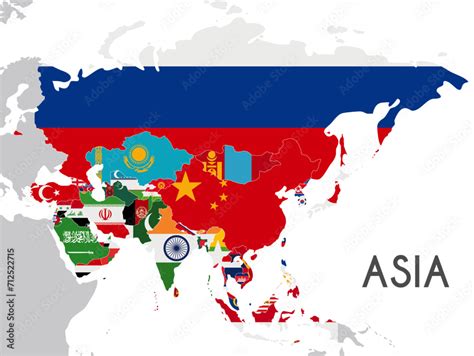 Asia Map Countries Labeled 的图像结果